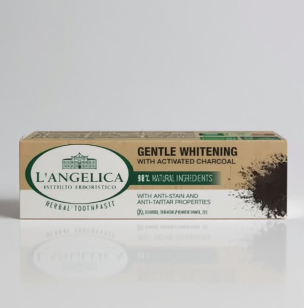 L`Angelica Charcoal Dentífrico Branqueamento Suave 75ml
